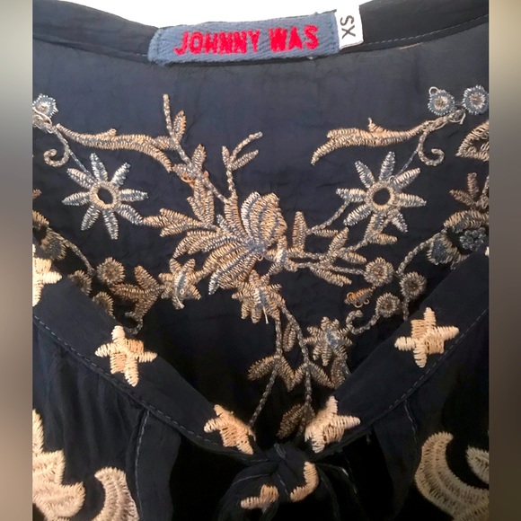 Johnny Was Egypt Eyelet Poncho Tunic Top Size XS NWOT - Picture 5 of 6